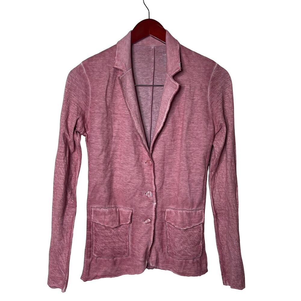 Majestic Filatures Paris pink cotton cashmere blazer sz 1 US S